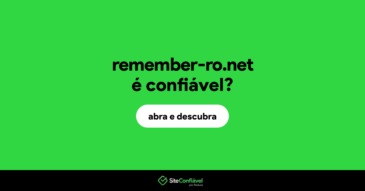 O site remember-ro.net é confiável?