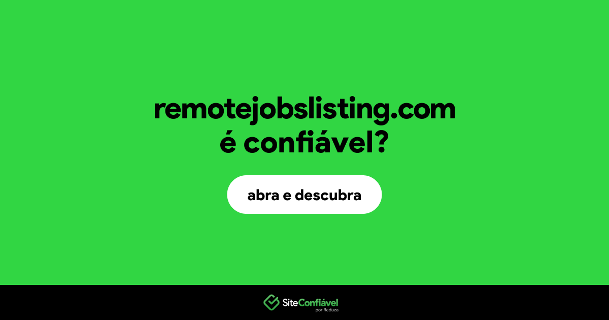 O site remotejobslisting.com é confiável?