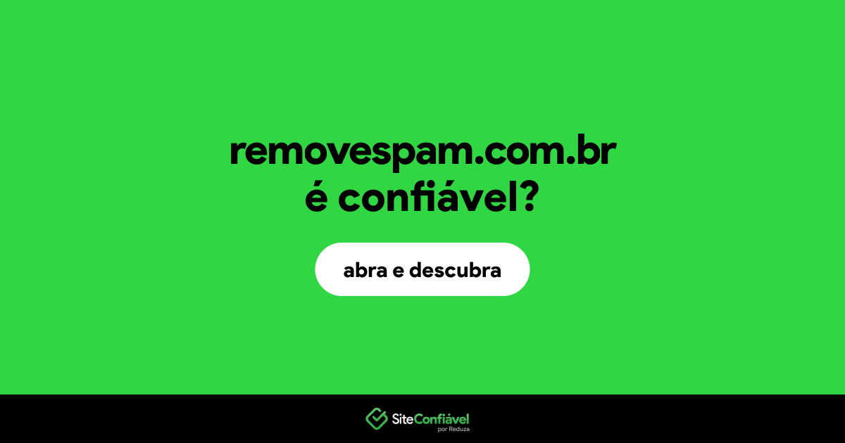 O site removespam.com.br é confiável?