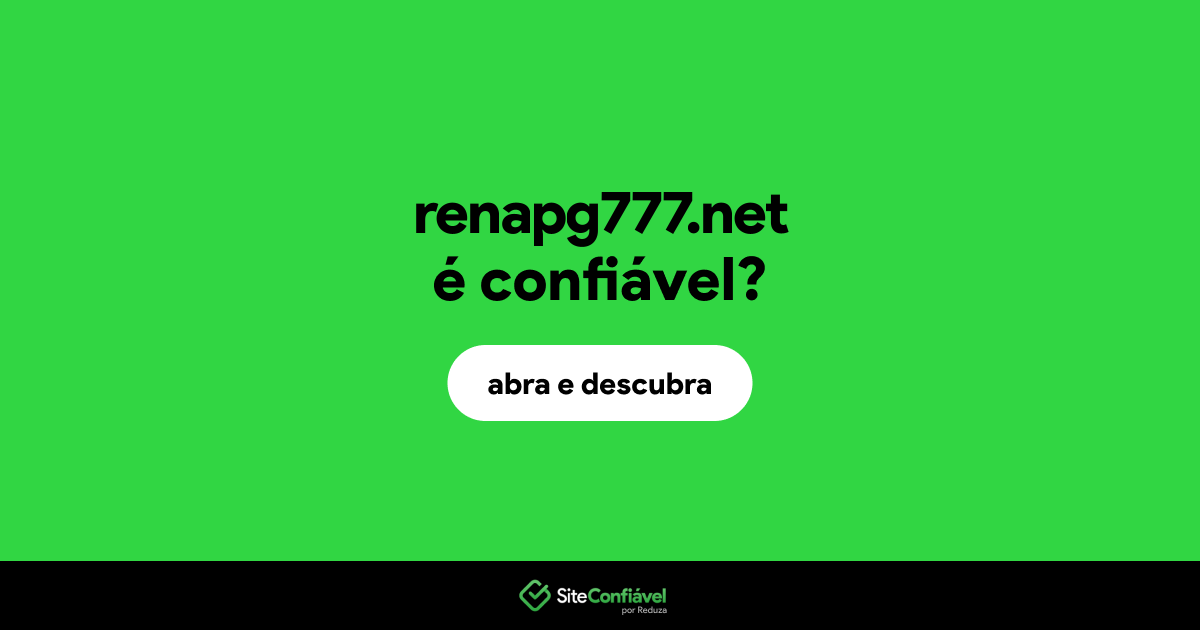 O site renapg777.net é confiável?