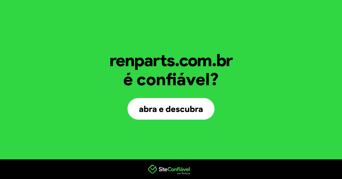 O site renparts.com.br é confiável?
