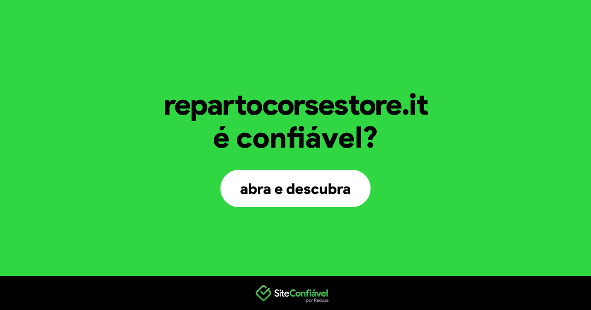 O site repartocorsestore.it é confiável?