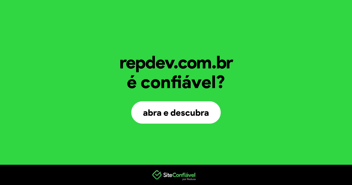 O site repdev.com.br é confiável?