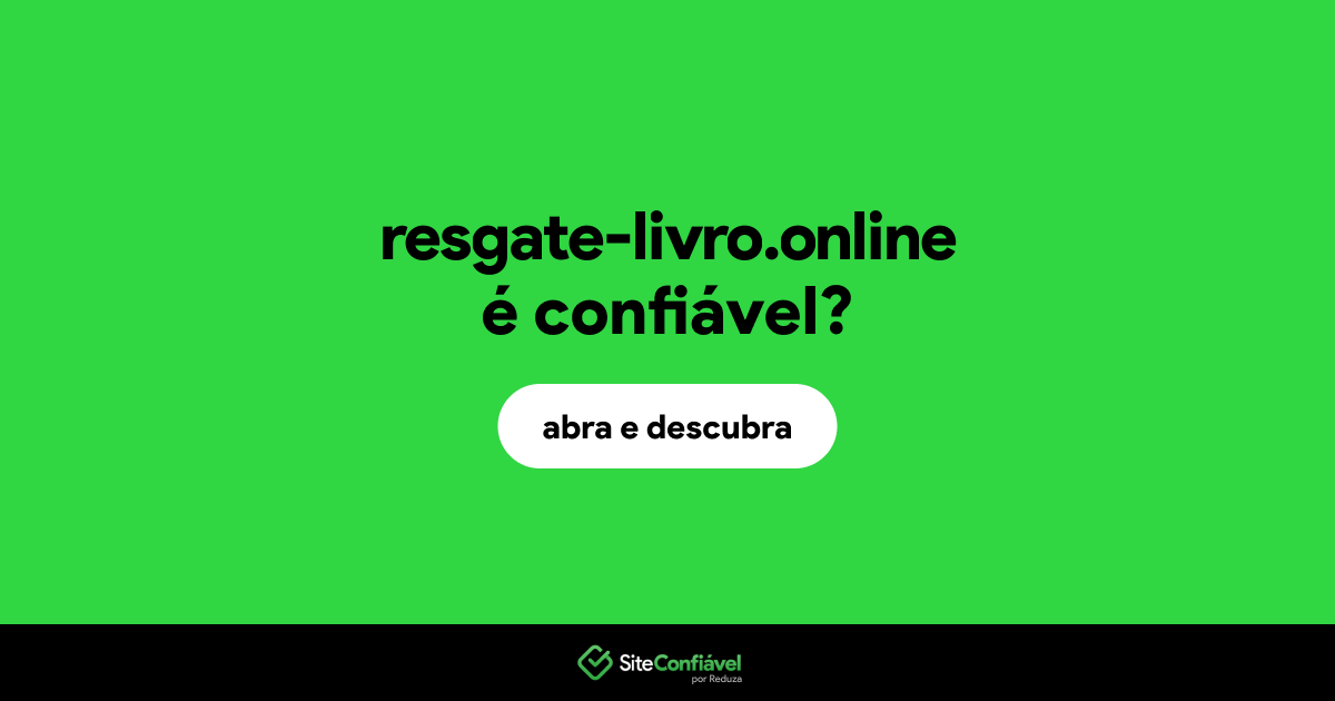 O site resgate-livro.online é confiável?
