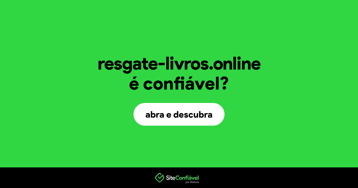 O site resgate-livros.online é confiável?