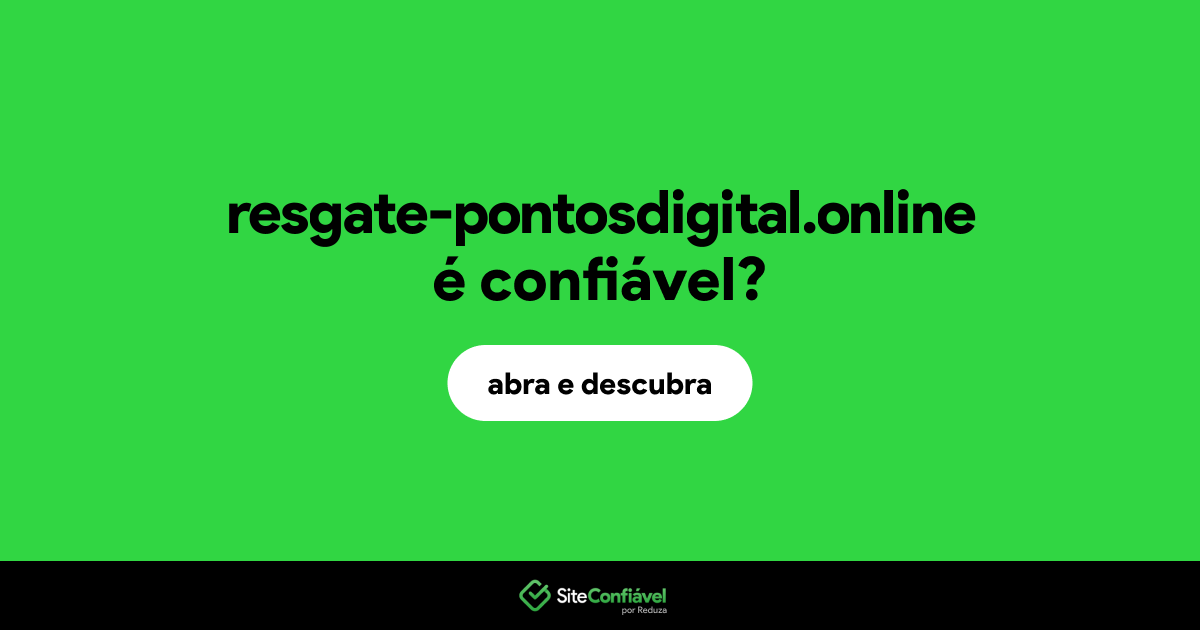 O site resgate-pontosdigital.online é confiável?