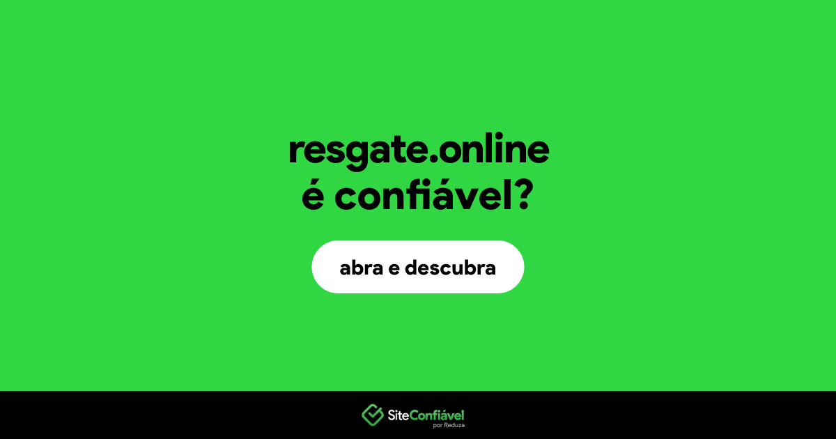 O site resgate.online é confiável?