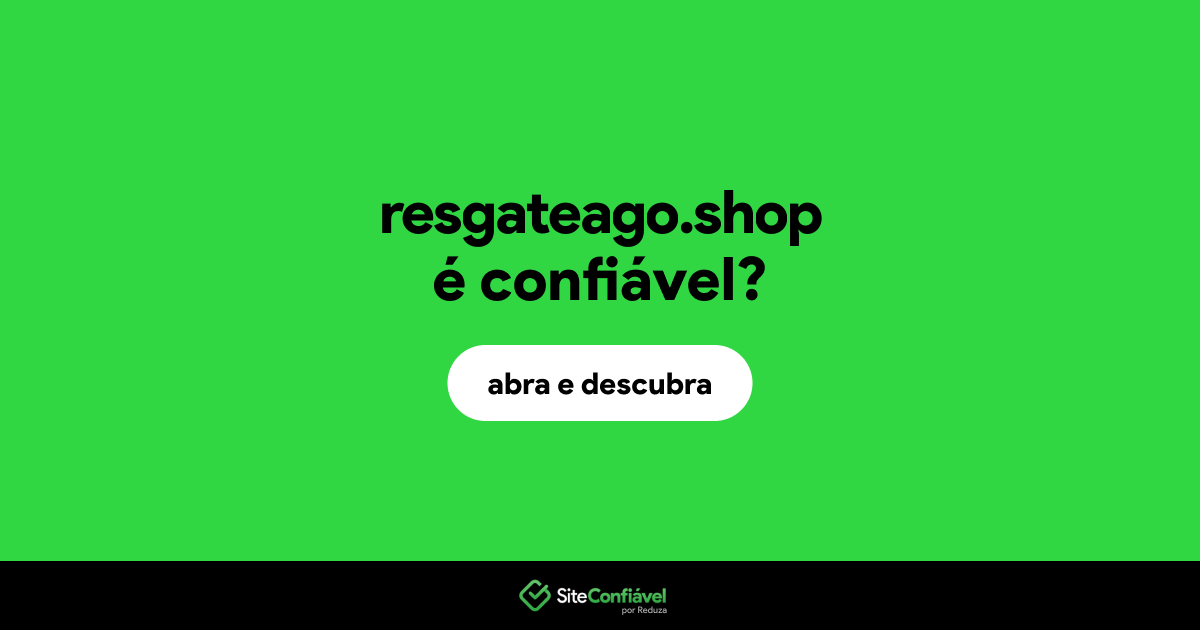 O site resgateago.shop é confiável?