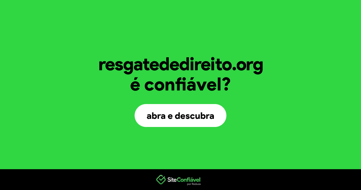 O site resgatededireito.org é confiável?