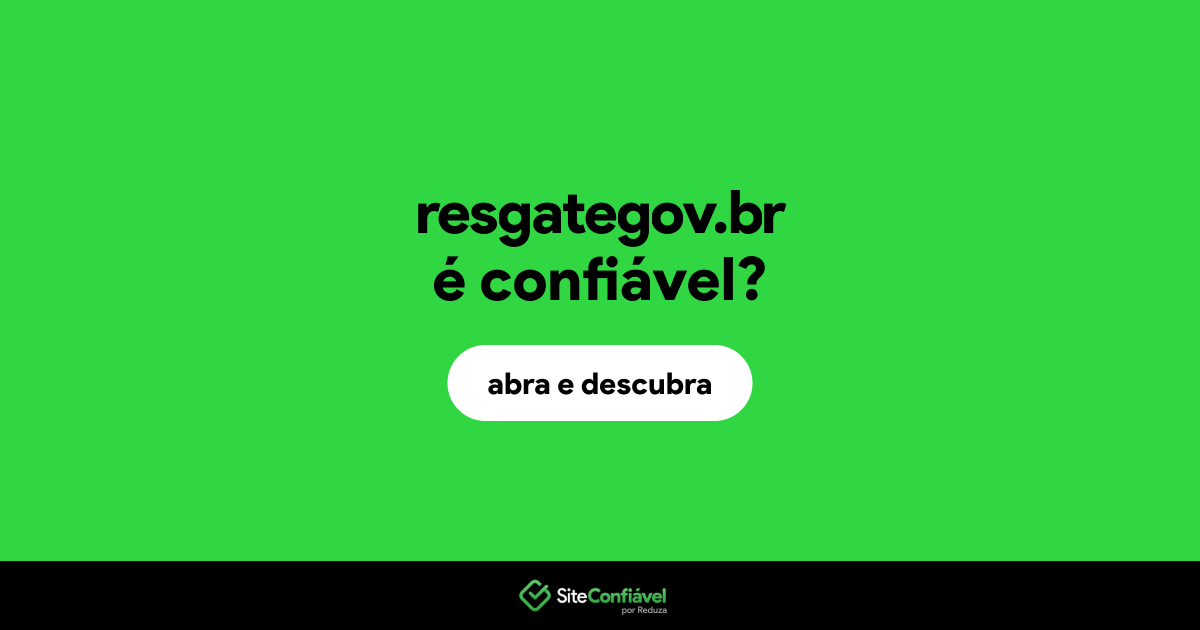 O site resgategov.br é confiável?