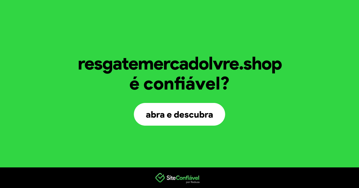 O site resgatemercadolvre.shop é confiável?