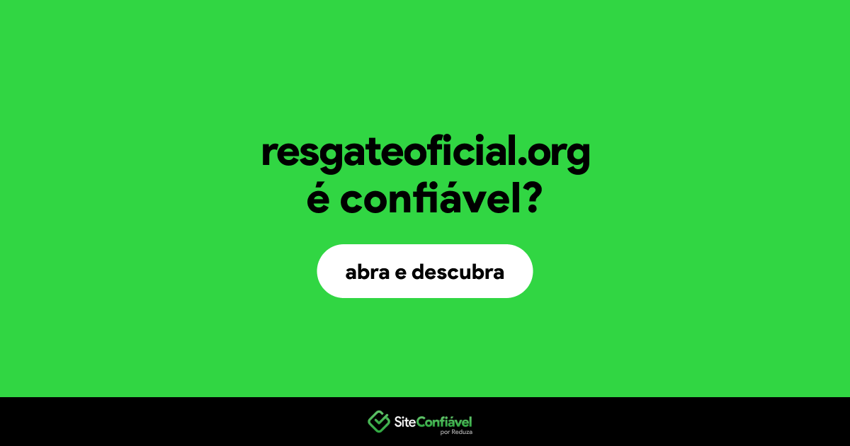 O site resgateoficial.org é confiável?
