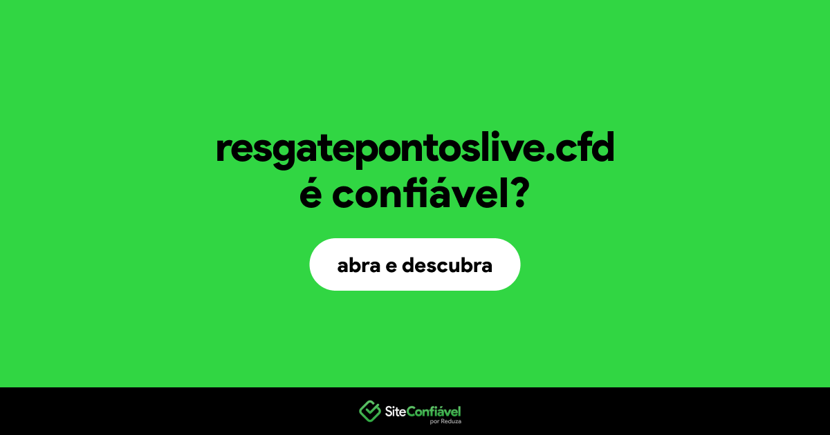 O site resgatepontoslive.cfd é confiável?