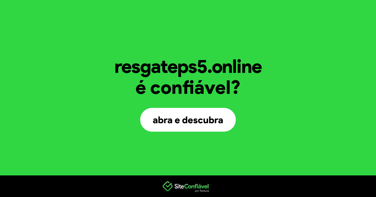 O site resgateps5.online é confiável?