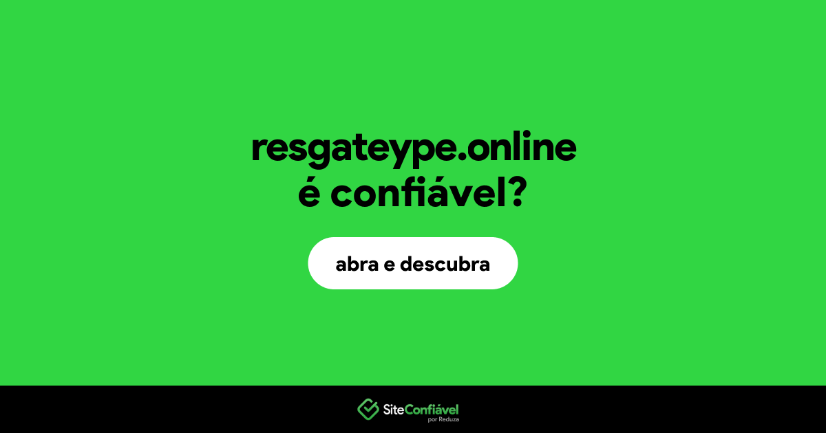 O site resgateype.online é confiável?