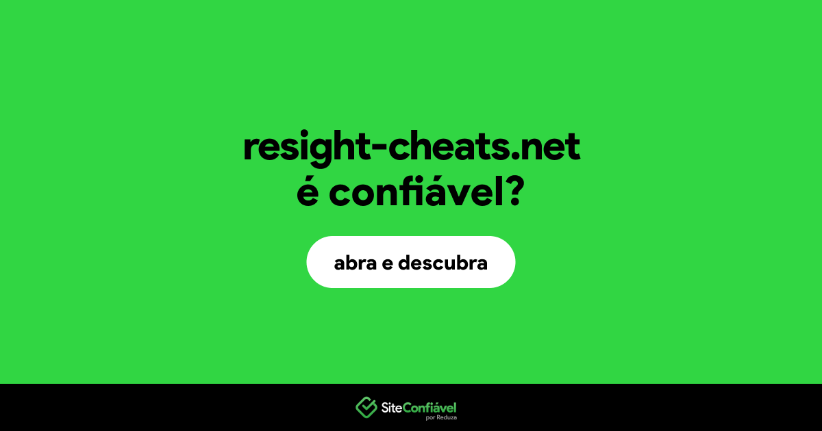 O site resight-cheats.net é confiável?