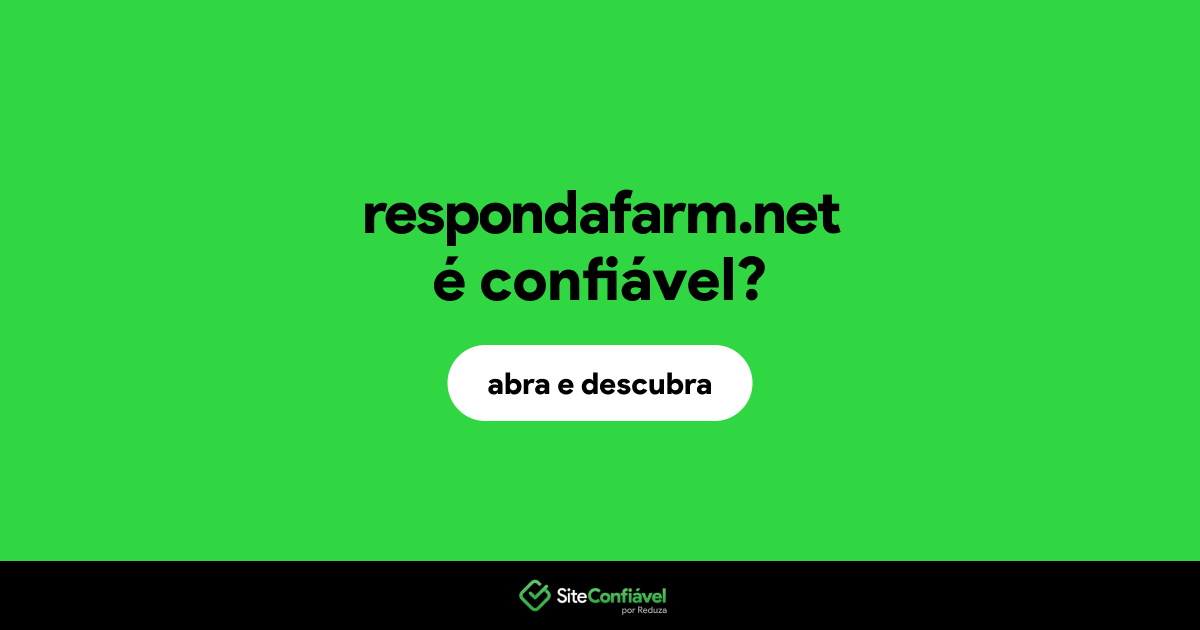 O site respondafarm.net é confiável?