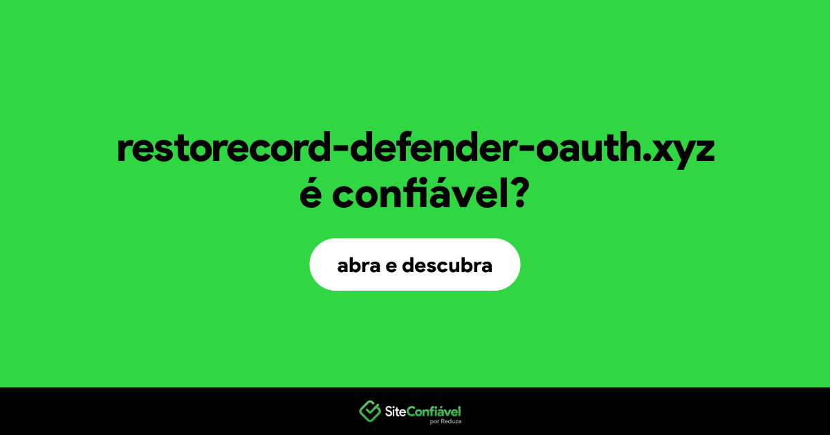 O site restorecord-defender-oauth.xyz é confiável?