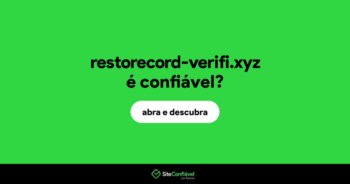 O site restorecord-verifi.xyz é confiável?