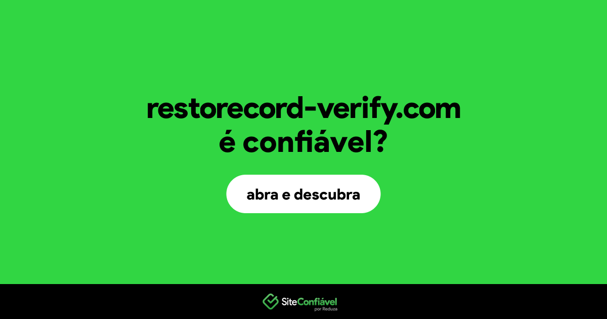 O site restorecord-verify.com é confiável?