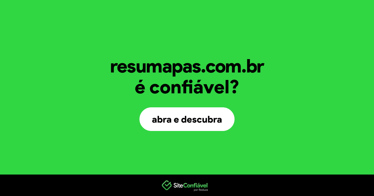 O site resumapas.com.br é confiável?