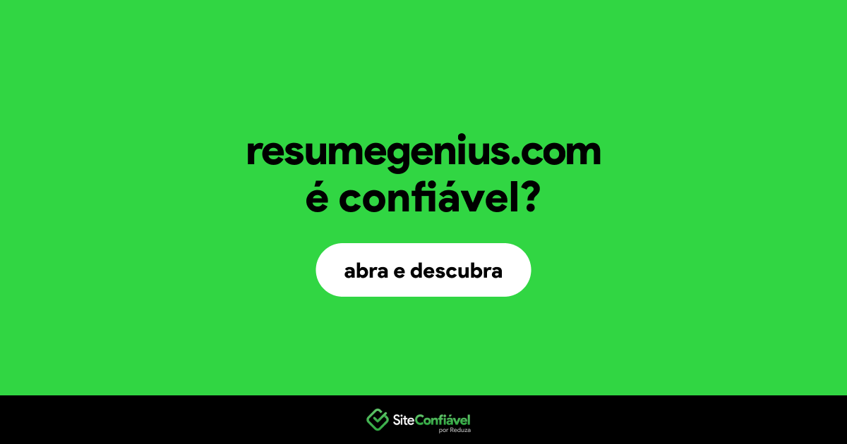 O site resumegenius.com é confiável?