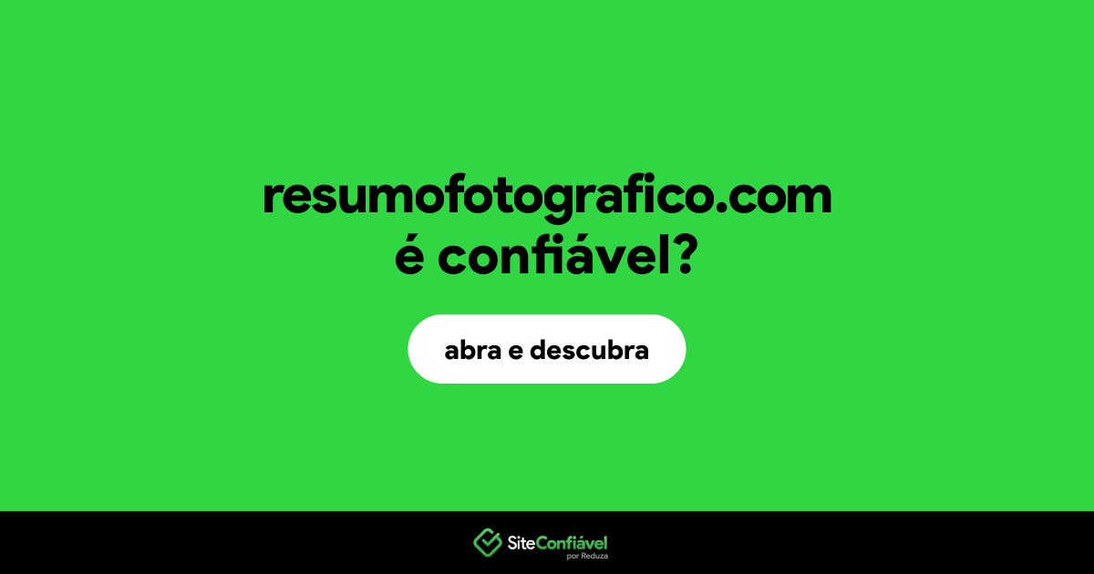 O site resumofotografico.com é confiável?