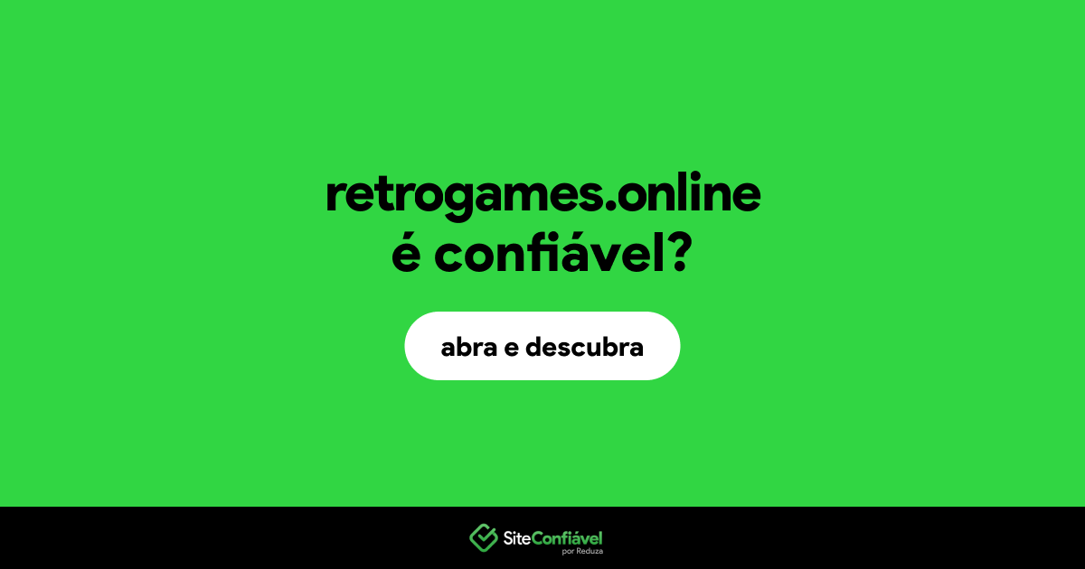 O site retrogames.online é confiável?