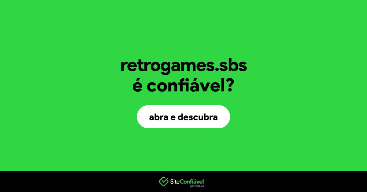 O site retrogames.sbs é confiável?