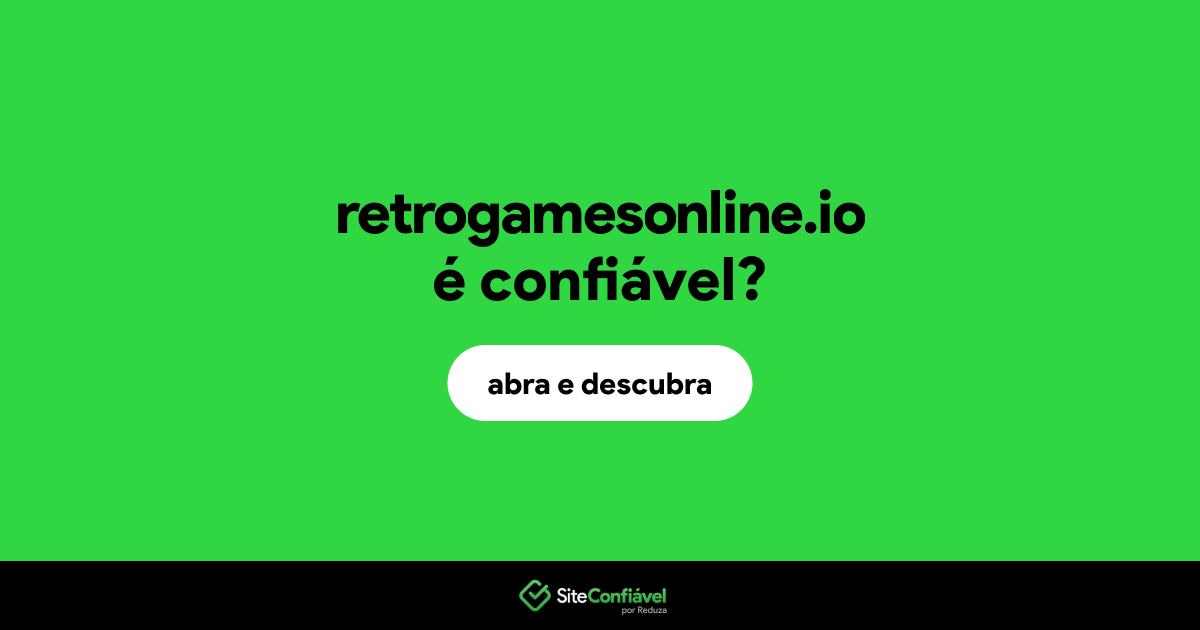 O site retrogamesonline.io é confiável?