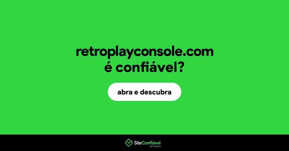 O site retroplayconsole.com é confiável?