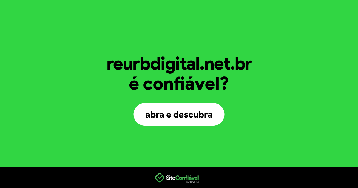 O site reurbdigital.net.br é confiável?