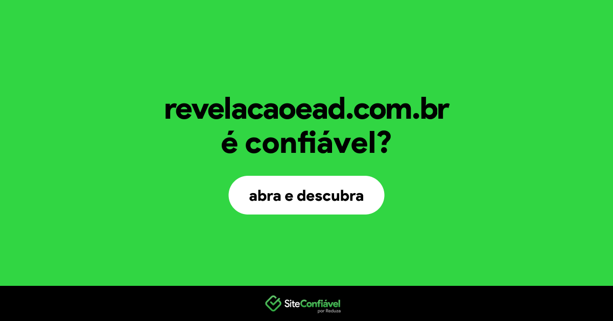 O site revelacaoead.com.br é confiável?