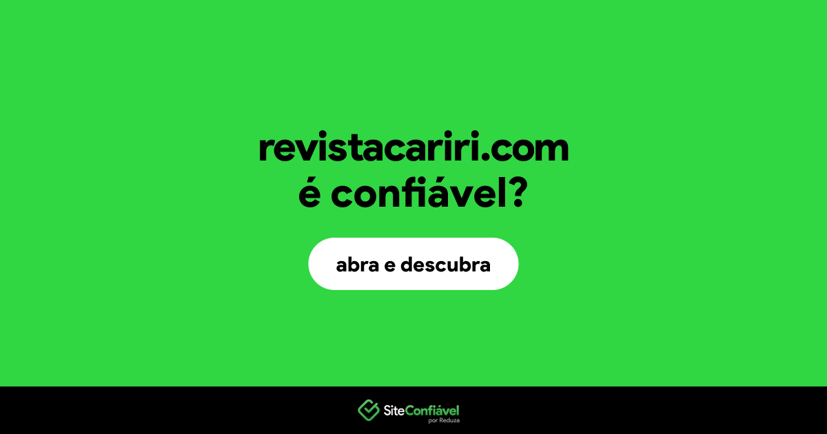 O site revistacariri.com é confiável?