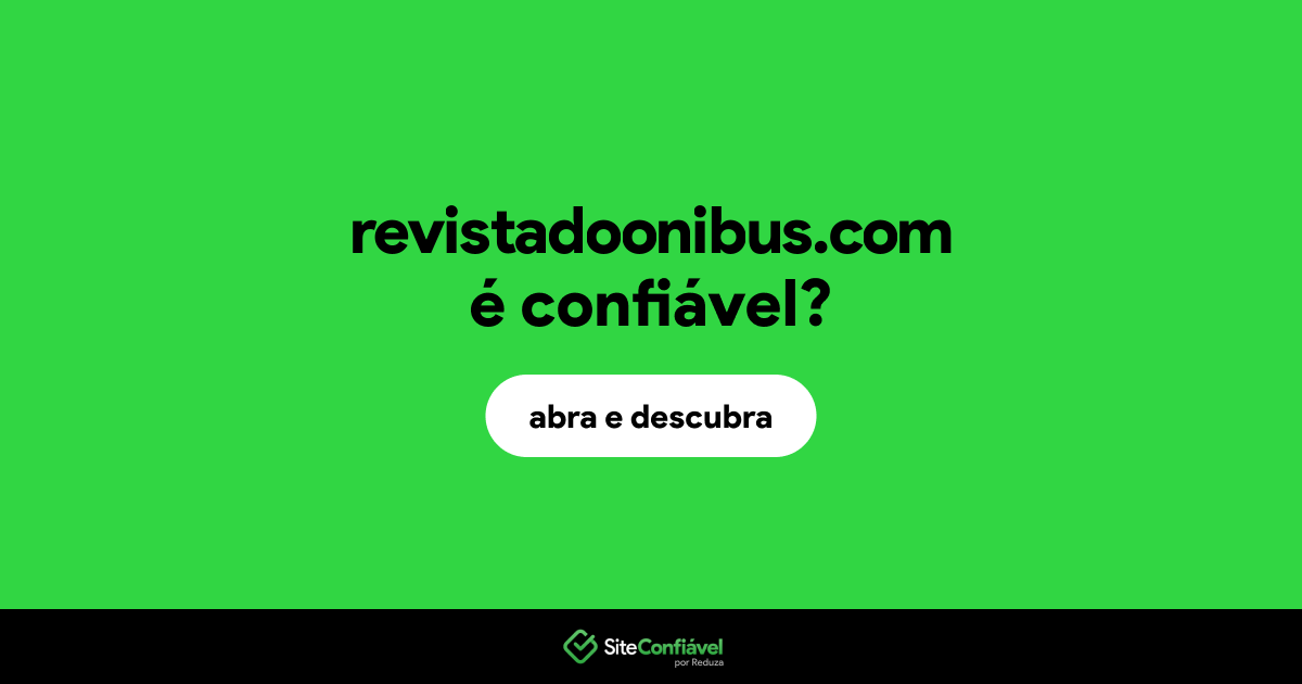O site revistadoonibus.com é confiável?