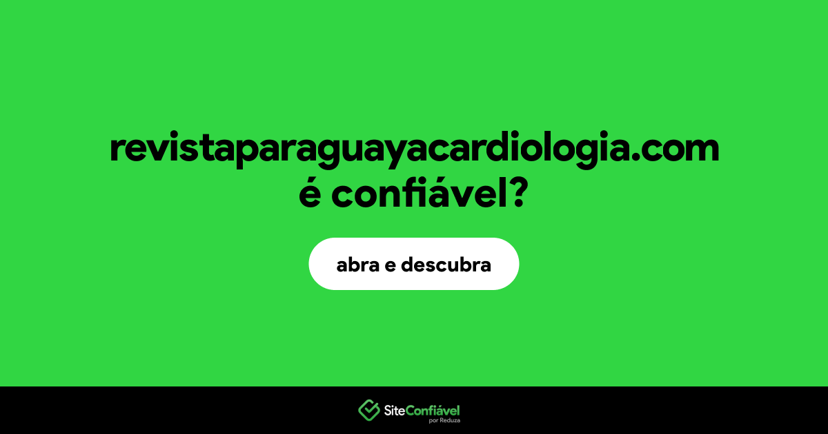 O site revistaparaguayacardiologia.com é confiável?