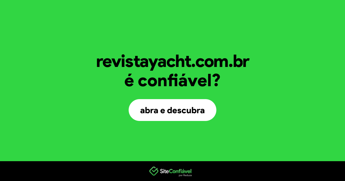 O site revistayacht.com.br é confiável?