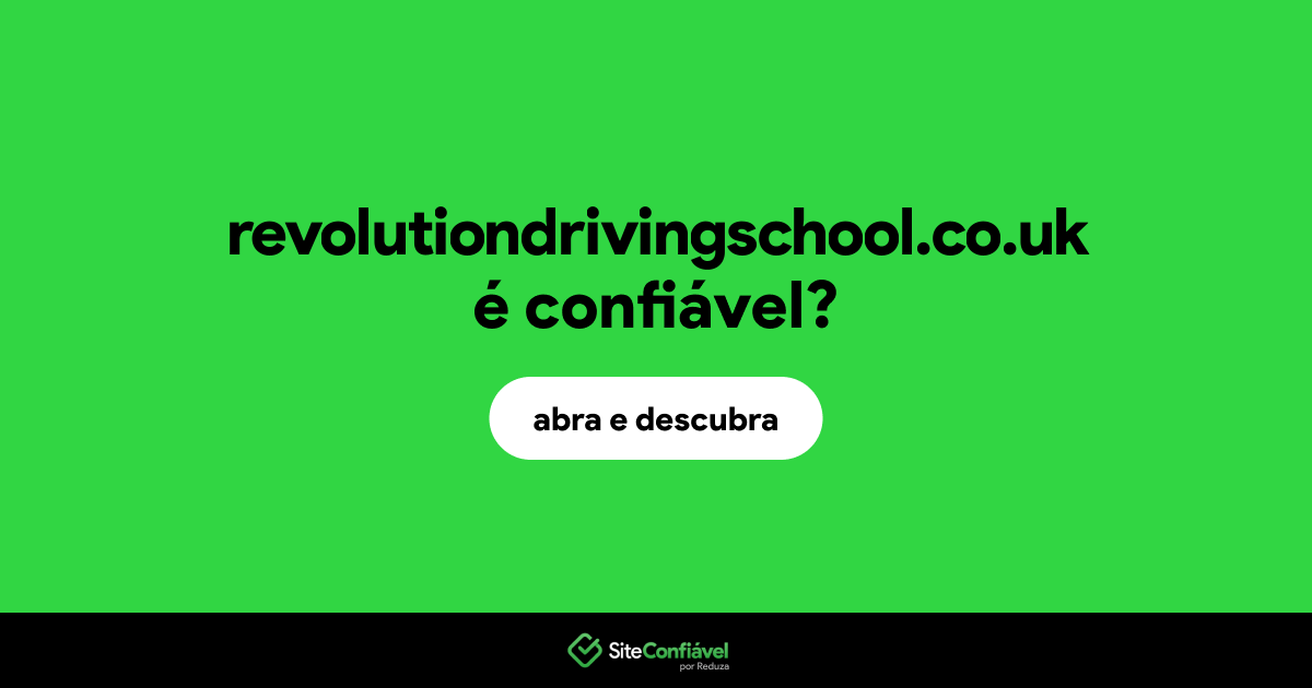 O site revolutiondrivingschool.co.uk é confiável?