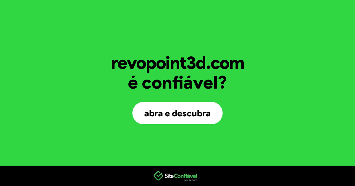 O site revopoint3d.com é confiável?