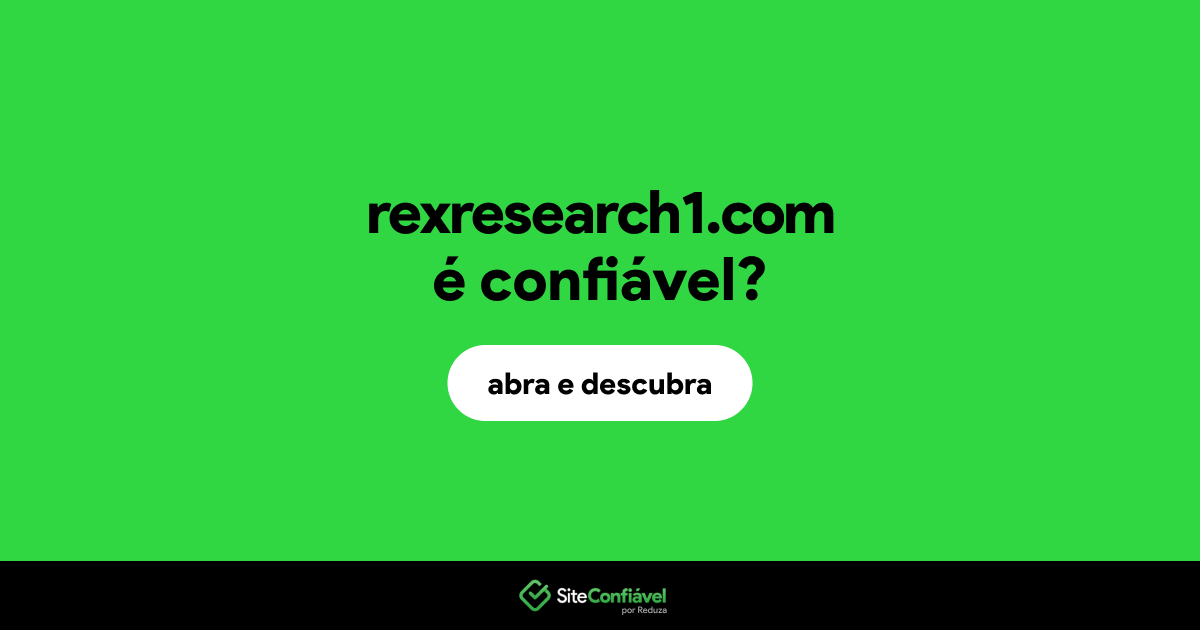 O site rexresearch1.com é confiável?