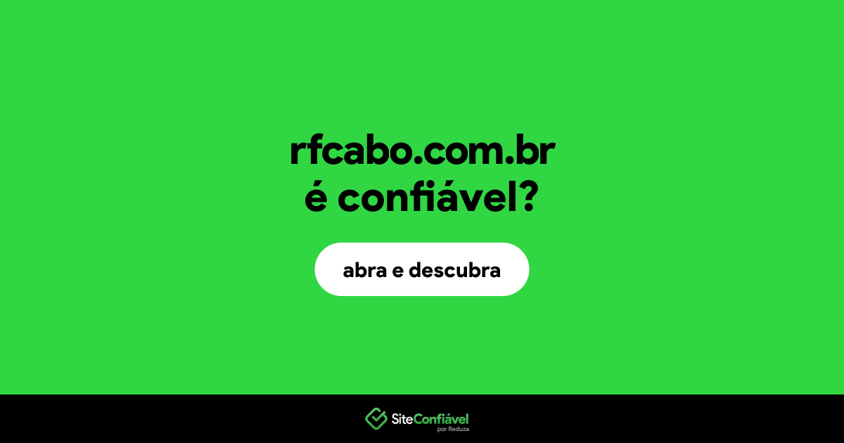 O site rfcabo.com.br é confiável?