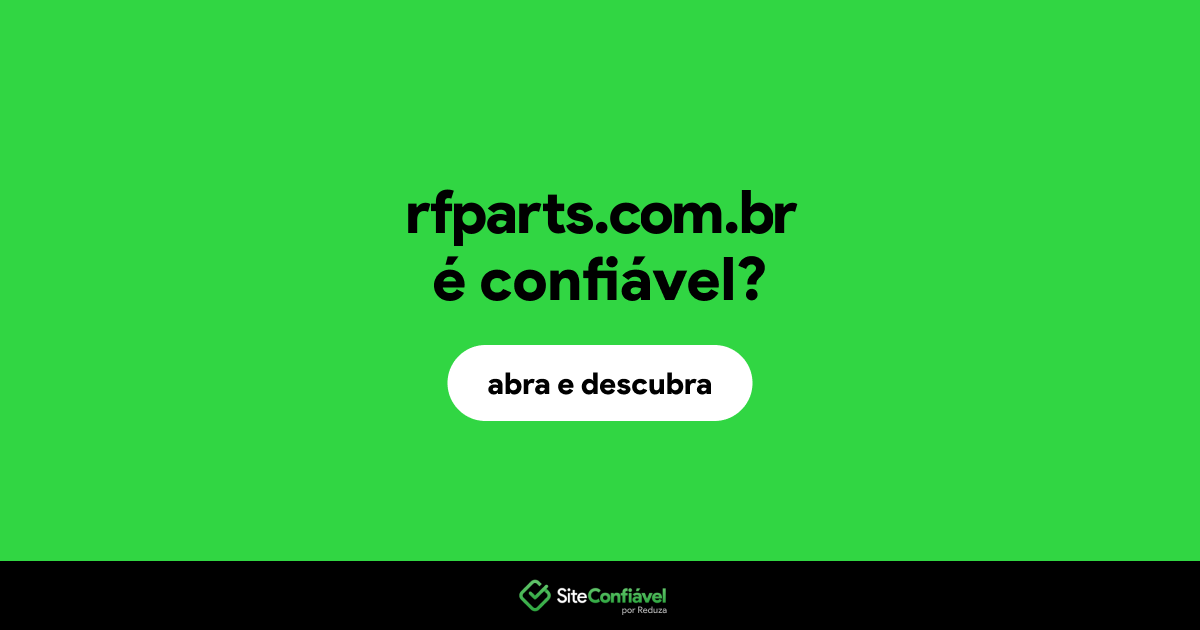 O site rfparts.com.br é confiável?