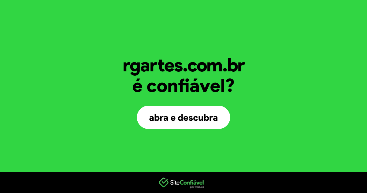O site rgartes.com.br é confiável?