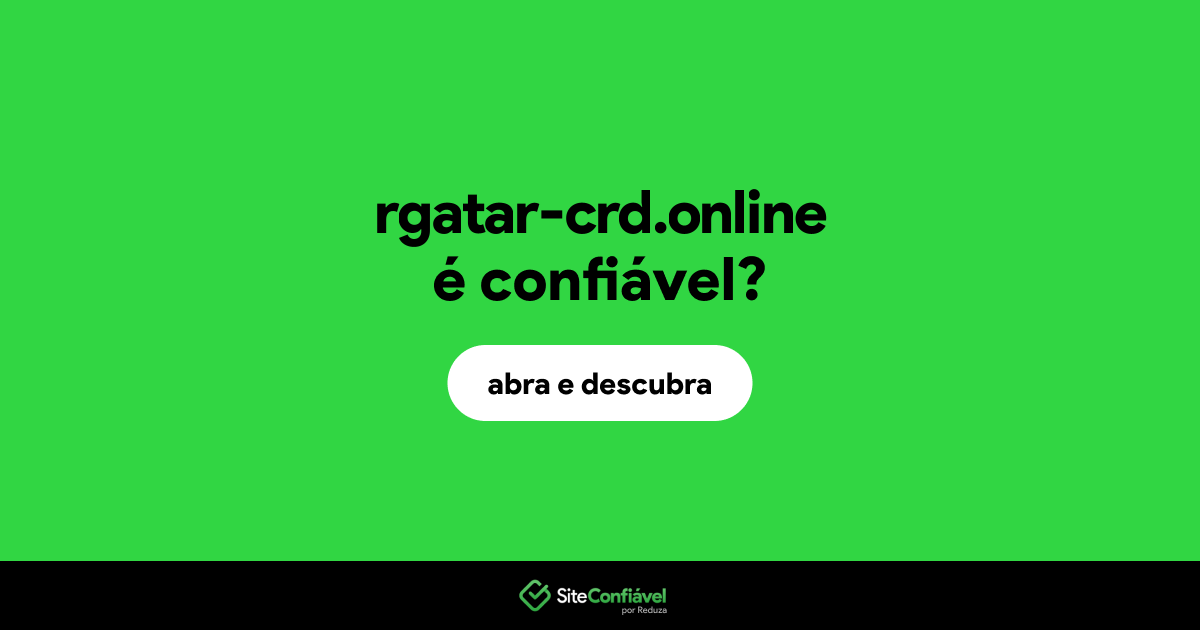 O site rgatar-crd.online é confiável?