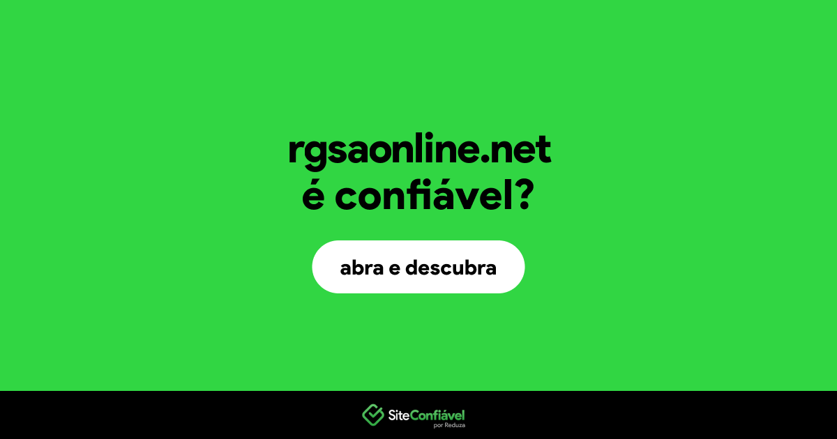 O site rgsaonline.net é confiável?