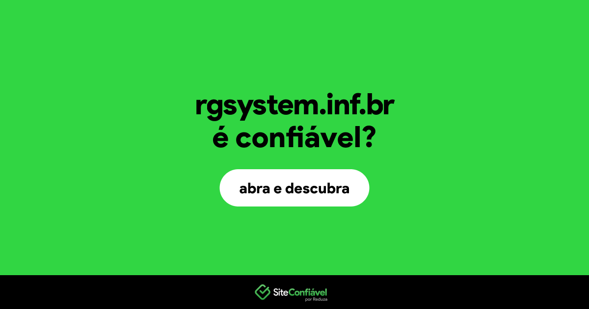 O site rgsystem.inf.br é confiável?