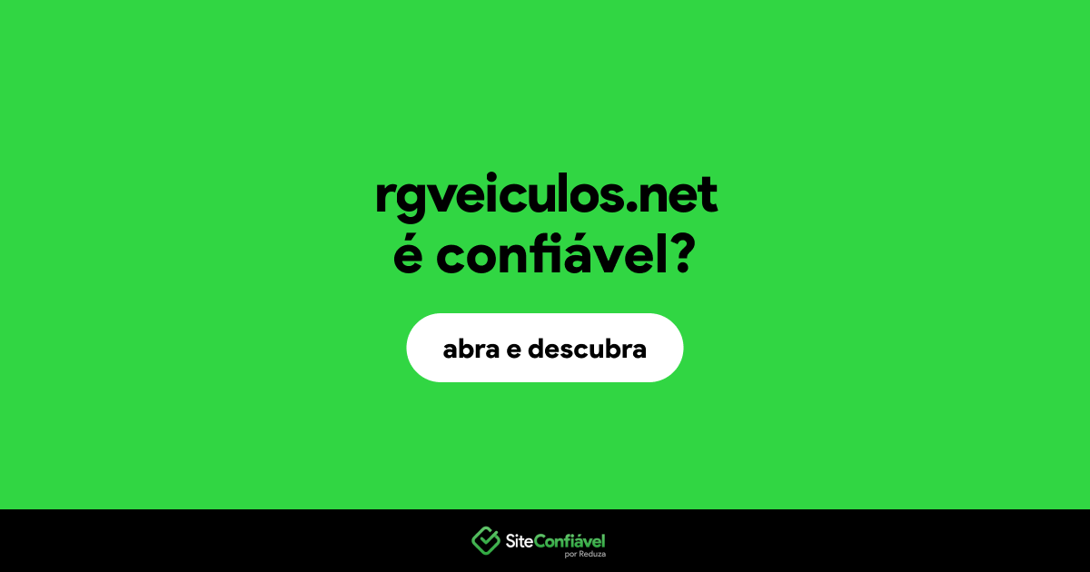 O site rgveiculos.net é confiável?