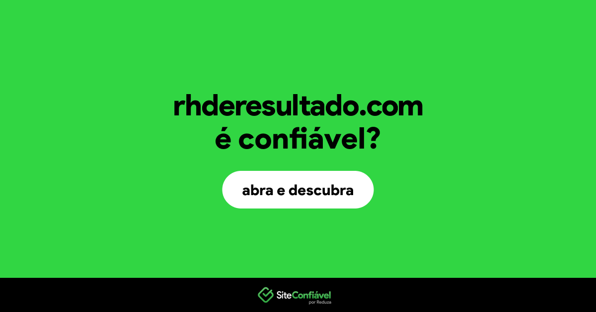 O site rhderesultado.com é confiável?