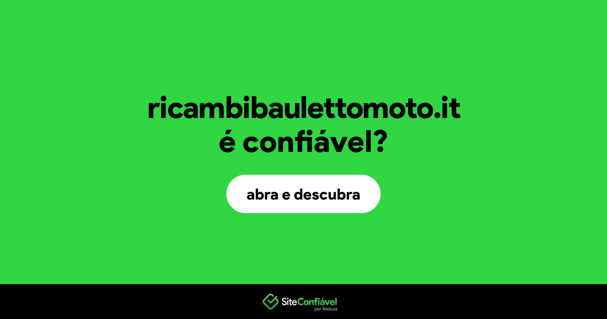 O site ricambibaulettomoto.it é confiável?