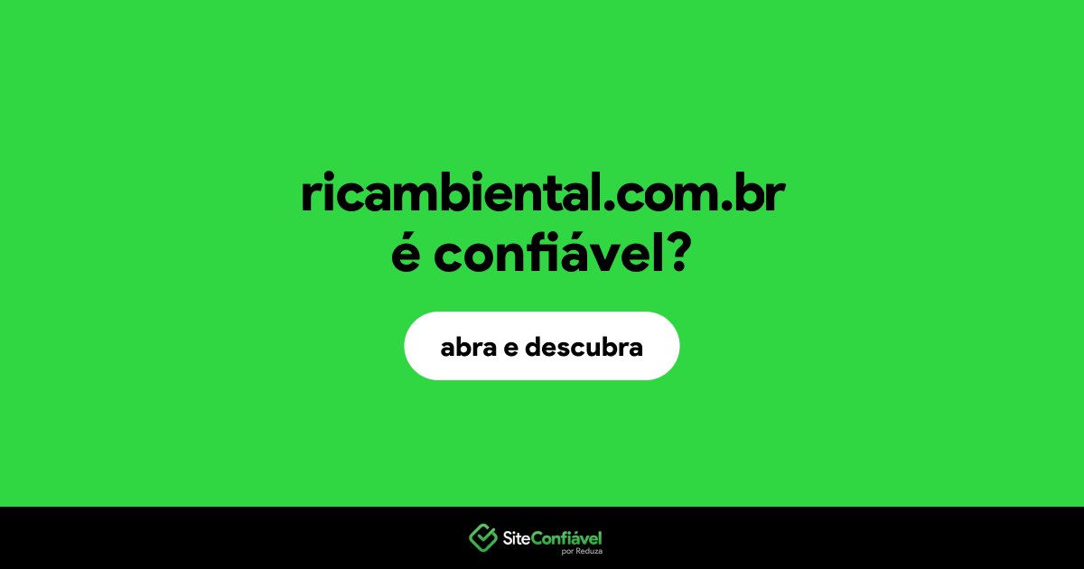 O site ricambiental.com.br é confiável?